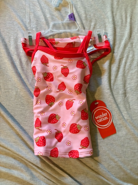 wonder nation Other - Wonder Nation Pink and Red Strawberry Tankini Swim Set